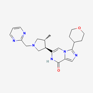 6-((3R,4R)-4-Methyl-1-(pyrimidin-2-ylmethyl)pyrrolidin-3-yl)-3-(tetrahydro-2H-pyran-4-yl)imidazo[1,5-a]pyrazin-8(7H)-one