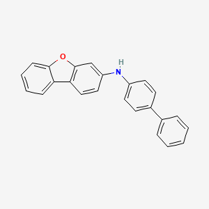 molecular formula C24H17NO B12944758 N-([1,1'-Biphenyl]-4-yl)dibenzo[b,d]furan-3-amine 