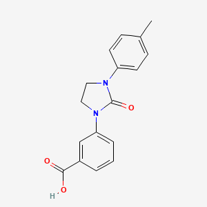 molecular formula C17H16N2O3 B12944762 Benzoic acid, 3-[3-(4-methylphenyl)-2-oxo-1-imidazolidinyl]- CAS No. 651748-89-9