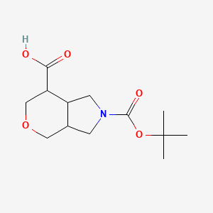 molecular formula C13H21NO5 B12944768 2-(tert-Butoxycarbonyl)octahydropyrano[3,4-c]pyrrole-7-carboxylic acid 