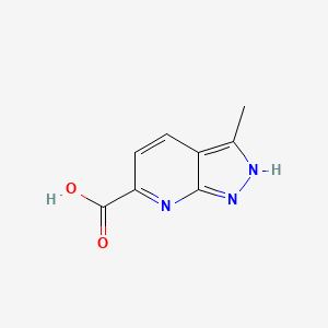 molecular formula C8H7N3O2 B12944790 3-Methyl-1H-pyrazolo[3,4-b]pyridine-6-carboxylic acid 