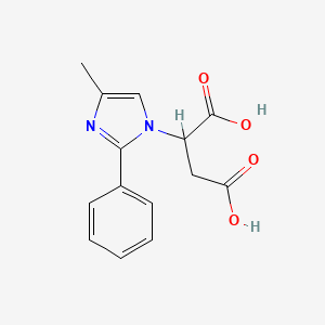 2-(4-Methyl-2-phenyl-1H-imidazol-1-yl)butanedioic acid