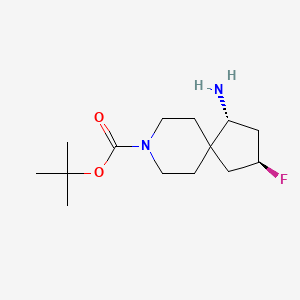 tert-Butyl (1R,3S)-1-amino-3-fluoro-8-azaspiro[4.5]decane-8-carboxylate