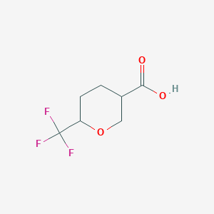 6-(trifluoromethyl)tetrahydro-2H-pyran-3-carboxylic acid