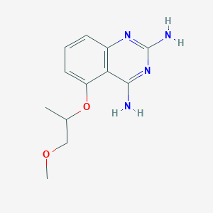 molecular formula C12H16N4O2 B12944852 5-((1-Methoxypropan-2-yl)oxy)quinazoline-2,4-diamine 