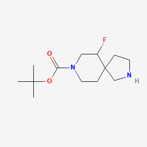 molecular formula C13H23FN2O2 B12944884 tert-Butyl 6-fluoro-2,8-diazaspiro[4.5]decane-8-carboxylate 