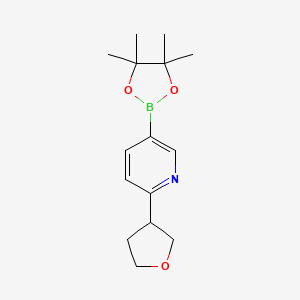 2-(Tetrahydrofuran-3-yl)-5-(4,4,5,5-tetramethyl-1,3,2-dioxaborolan-2-yl)pyridine