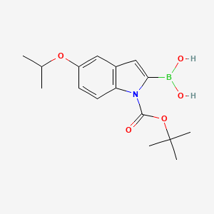 1H-Indole-1-carboxylic acid, 2-borono-5-(1-methylethoxy)-, 1-(1,1-dimethylethyl) ester