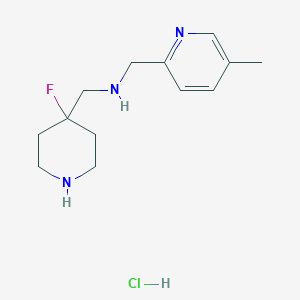 1-(4-Fluoropiperidin-4-yl)-N-((5-methylpyridin-2-yl)methyl)methanamine hydrochloride