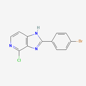 molecular formula C12H7BrClN3 B12944969 2-(4-Bromophenyl)-4-chloro-1H-imidazo(4,5-c)pyridine CAS No. 75008-00-3