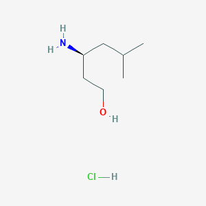 molecular formula C7H18ClNO B12944995 (S)-3-Amino-5-methylhexan-1-ol hydrochloride 