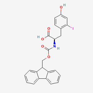 molecular formula C24H20INO5 B12945006 D-Tyrosine, N-[(9H-fluoren-9-ylmethoxy)carbonyl]-2-iodo- 