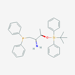 molecular formula C32H38NOPSi B12945021 (2S,3R)-3-((tert-Butyldiphenylsilyl)oxy)-1-(diphenylphosphanyl)butan-2-amine 