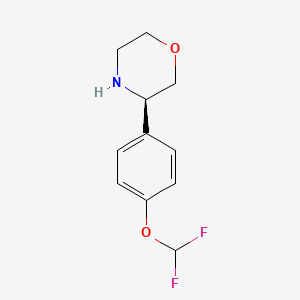 molecular formula C11H13F2NO2 B12945027 (R)-3-(4-(Difluoromethoxy)phenyl)morpholine 