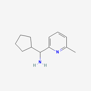 molecular formula C12H18N2 B12945127 Cyclopentyl(6-methylpyridin-2-yl)methanamine 