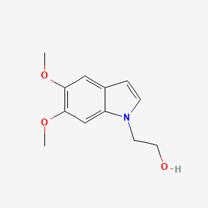 molecular formula C12H15NO3 B12945142 2-(5,6-Dimethoxy-1H-indol-1-yl)ethan-1-ol 