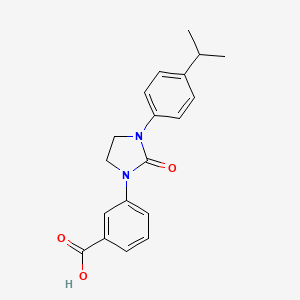 molecular formula C19H20N2O3 B12945167 Benzoic acid, 3-[3-[4-(1-methylethyl)phenyl]-2-oxo-1-imidazolidinyl]- CAS No. 651748-75-3