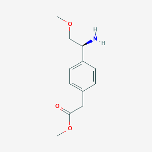 molecular formula C12H17NO3 B12945201 (S)-Methyl 2-(4-(1-amino-2-methoxyethyl)phenyl)acetate 