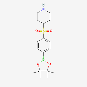 4-((4-(4,4,5,5-Tetramethyl-1,3,2-dioxaborolan-2-yl)phenyl)sulfonyl)piperidine