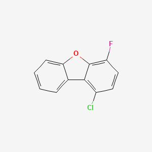 molecular formula C12H6ClFO B12945209 1-Chloro-4-fluorodibenzo[b,d]furan 