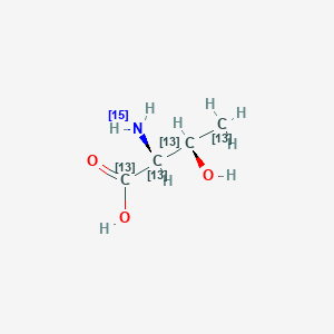 molecular formula C4H9NO3 B12945248 (2R,3S)-2-(15N)azanyl-3-hydroxy(1,2,3,4-13C4)butanoic acid 