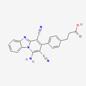 3-(4-(1-Amino-2,4-dicyanobenzo[4,5]imidazo[1,2-a]pyridin-3-yl)phenyl)propanoic acid