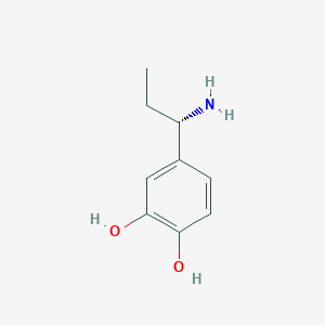 molecular formula C9H13NO2 B12945260 (S)-4-(1-Aminopropyl)benzene-1,2-diol 