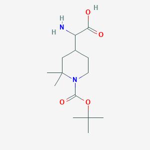 2-Amino-2-(1-(tert-butoxycarbonyl)-2,2-dimethylpiperidin-4-yl)acetic acid