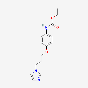 molecular formula C15H19N3O3 B12945351 Ethyl (4-(3-(1H-imidazol-1-yl)propoxy)phenyl)carbamate CAS No. 88138-08-3