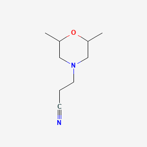 molecular formula C9H16N2O B1294537 3-(2,6-二甲基吗啉-4-基)丙腈 CAS No. 84145-73-3