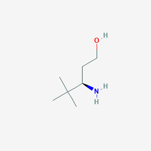 molecular formula C7H17NO B12945389 (R)-3-amino-4,4-dimethylpentan-1-ol 