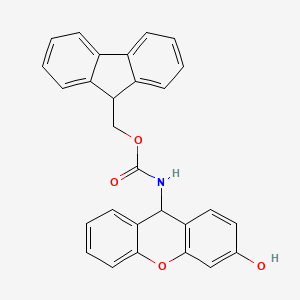 molecular formula C28H21NO4 B12945391 (9H-Fluoren-9-yl)methyl (3-hydroxy-9H-xanthen-9-yl)carbamate 