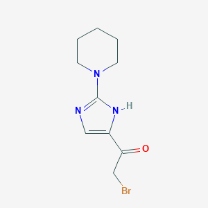 molecular formula C10H14BrN3O B12945404 2-Bromo-1-[2-(piperidin-1-yl)-1H-imidazol-5-yl]ethan-1-one CAS No. 88723-67-5