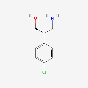 molecular formula C9H12ClNO B12945426 (S)-3-amino-2-(4-chlorophenyl)propan-1-ol 