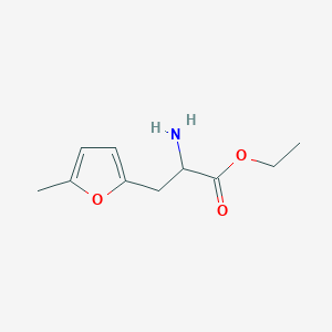 molecular formula C10H15NO3 B12945440 Ethyl 2-amino-3-(5-methylfuran-2-yl)propanoate 