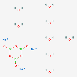 molecular formula B3H16Na3O14 B12945454 Sodium 1,3,5,2,4,6-trioxatriborinane-2,4,6-tris(olate) octahydrate 