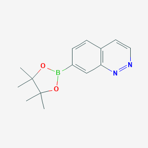 molecular formula C14H17BN2O2 B12945469 7-(4,4,5,5-Tetramethyl-1,3,2-dioxaborolan-2-yl)cinnoline 