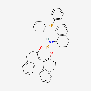 N-[(1R)-8-diphenylphosphanyl-1,2,3,4-tetrahydronaphthalen-1-yl]-12,14-dioxa-13-phosphapentacyclo[13.8.0.02,11.03,8.018,23]tricosa-1(15),2(11),3,5,7,9,16,18,20,22-decaen-13-amine