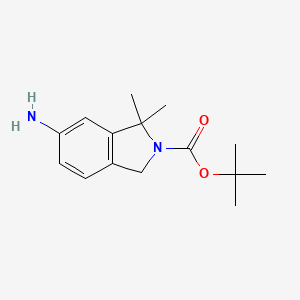 molecular formula C15H22N2O2 B12945485 tert-Butyl 6-amino-1,1-dimethylisoindoline-2-carboxylate 