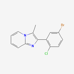 molecular formula C14H10BrClN2 B12945497 2-(5-Bromo-2-chlorophenyl)-3-methylimidazo[1,2-a]pyridine 