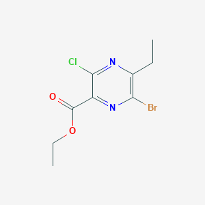 Ethyl 6-bromo-3-chloro-5-ethylpyrazine-2-carboxylate