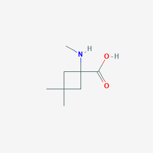 molecular formula C8H15NO2 B12945524 3,3-Dimethyl-1-(methylamino)cyclobutane-1-carboxylic acid 