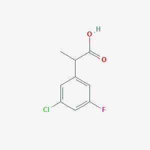 molecular formula C9H8ClFO2 B12945614 2-(3-Chloro-5-fluorophenyl)propanoic acid 