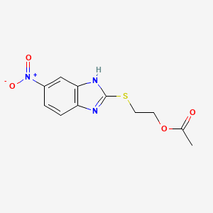 2-[(6-nitro-1H-benzimidazol-2-yl)sulfanyl]ethyl acetate