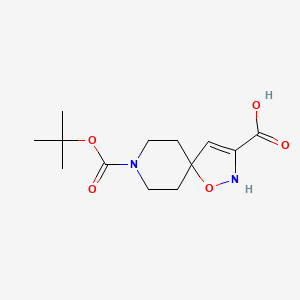 molecular formula C13H20N2O5 B12945640 8-(tert-Butoxycarbonyl)-1-oxa-2,8-diazaspiro[4.5]dec-3-ene-3-carboxylic acid 