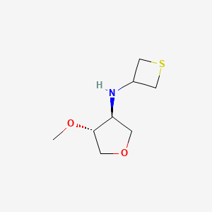 (3S,4R)-4-Methoxy-N-(thietan-3-yl)tetrahydrofuran-3-amine