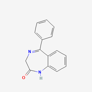 molecular formula C15H12N2O B1294567 1,3-Dihydro-5-phenyl-2H-1,4-benzodiazepin-2-one CAS No. 2898-08-0