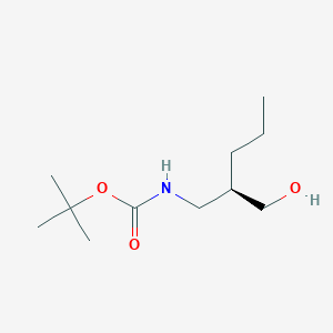 molecular formula C11H23NO3 B12945670 tert-Butyl (R)-(2-(hydroxymethyl)pentyl)carbamate 