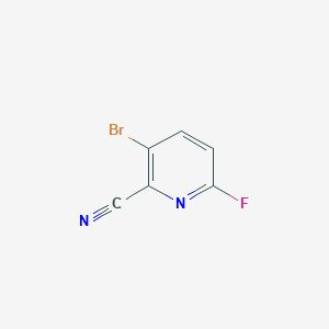 molecular formula C6H2BrFN2 B12945675 3-Bromo-6-fluoropicolinonitrile CAS No. 1565634-54-9