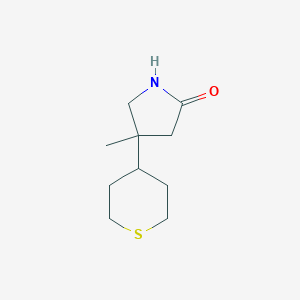 4-Methyl-4-(tetrahydro-2H-thiopyran-4-yl)pyrrolidin-2-one